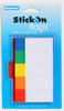 Page Markers Beautone 11501 Stick On Premium Index Flags 25x76mm 5 assorted colours x 50 on thumb holder pad