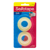 Tape Sticky Sellotape Gift Tape Refills 18mm x 25m Pack 2