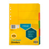 Divider A4 Marbig Manilla Brights 5 Multi Coloured Tabs 37100F