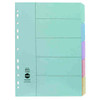 Divider A4 Marbig Manilla Pastel Coloured 5 Tab 37000F