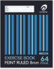 Exercise Book 225 x 175mm 8mm Ruled 64 Page Olympic 140759/00494 Pack 20