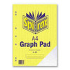 Spirax 805 Graph Pad 5mm A4 25 Leaf Pack 10