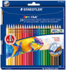 Watercolour pencils with brush Staedtler Noris Club 14410NC24 Hangsell pack 24