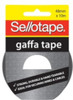 Cloth Gaffa Tape Sellotape 48mm x 10m Black Hangsell Each