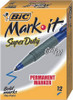 Marker Bic 4 x 4 Pocket Grip Bullet Point Mark It 31842 Blue Box 12