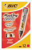 Marker Bic Permanent Bullet 200003 Red Box 12