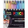 Marker Uni POSCA PC1MR Ultra Fine Bullet Point Soft Pastel Colours Pack 8