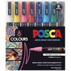 Marker Uni POSCA PC3M Bullet Point 1.3mm Line Assorted Colours Pack 8