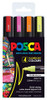 Marker Uni POSCA PC5M Bullet Point 25mm Line Fluoro Colours Pack 4