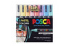 Marker Uni POSCA PC5M Bullet Point 25mm Line Soft Pastel Colours Pack 8