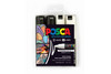 Marker Uni POSCA PC8K Chisel Point 8mm Line Black White Pack 4