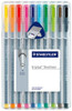 Staedtler Triplus Fineliner 334 SB10 0.3mm Clear Hardcase Plastic Wallet 10 Assorted Colours