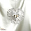 Wedding Motif 029 Padded Heart Lace Frill White Ivory