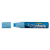 Liquid Chalk Marker Texta Wet Wipe 15mm Jumbo Chisel Card of 1 Blue