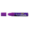 Liquid Chalk Marker Texta Wet Wipe 15mm Jumbo Chisel Card of 1 Purple