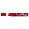 Liquid Chalk Marker Texta Wet Wipe 15mm Jumbo Chisel Card of 1 Red