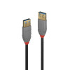Lindy 3m USB3 A Extension Cable Aluminium