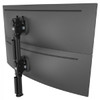 Atdec AWMS-2-BT75 Post mounted heavy duty dual vertical monitor mount - Black