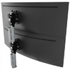 Atdec AWMS-2-BT75 Post mounted heavy duty dual vertical monitor mount - Silver