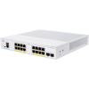 Cisco Business 350, 16-Port Gigabit Managed Switch with 16 PoE+ with 120W Power Budget and 2 SFP Ports, Internal, Universal Power