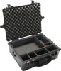 Pelican 1600 Large Protector Case Black with Pick N Pluck Foam Insert. Internal Dimensions of 54.6 x 42 x 20.3 cm
