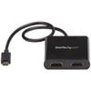 StarTech MSTCDP122HD, Signal Splitter, USB-C to 2xHDMI Out, Black, 3 Year Warranty