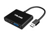 Volans VL-U3VH-S, Aluminium, USB3.0 to VGA,HDMI, Display Converter, 1 Year Warranty