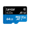 Lexar LMS0633064G-BNNNG, High-Performance 633X MicroSD , 64GB, UHS-I, Read Speed: Up to 100MB/s, 10 Year Warranty