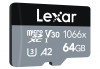 Lexar LMS1066064G-BNANG, Professional 1066X MicroSDXC, 64GB, UHS-I, Read Speed: Up to 160MB/s, Write Speed: Up to 70MB/s, 10 Year Warranty