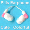 Novelty Earphones - Pill Design, Mixed Colours