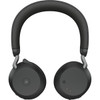 Jabra 27599-999-899, Evolve2 75 Headset, On-ear, Stereo, Wireless+Bluetooth, USB-C, Black, 2 Year Warranty
