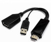 8Ware 4K HDMI to DP DisplayPort Male to Female Active Adapter Converter Cable USB powerred
