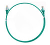 8ware CAT6 Ultra Thin Slim Cable 0.50m / 50cm - Green Color Premium RJ45 Ethernet Network LAN UTP Patch Cord 26AWG for Data Only, not PoE