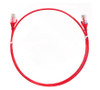 8ware CAT6 Ultra Thin Slim Cable 0.5m / 50cm - Red Color Premium RJ45 Ethernet Network LAN UTP Patch Cord 26AWG for Data