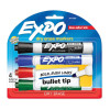 Expo Whiteboard  Marker Bullet Tip Assorted Pack of 4 Box of  6