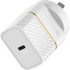 OtterBox 18W USB-C Premium Fast PD Wall Charger - White (78-80028), Compact,Up to 3.6X Faster Charging, Ultra-Safe,Rugged,Smart Charging, Travel-Ready