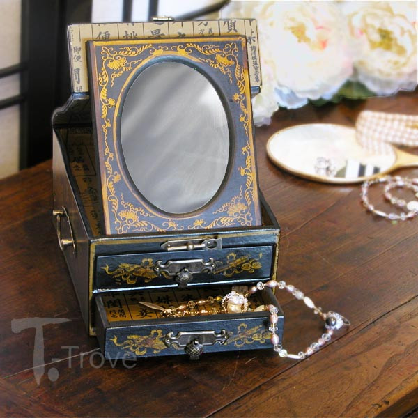 Leather Small Jewelry Box Black