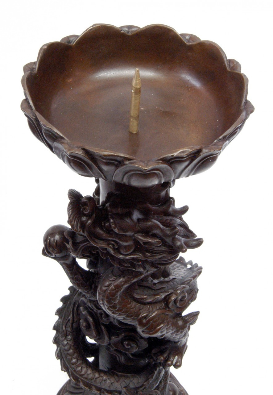 Bronze Dragon Candle Holder