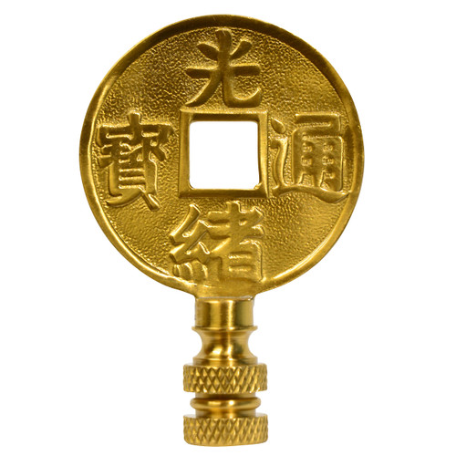 Brass Chinese Coin Finial