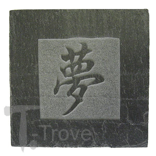 Slate Tile Coaster with Dream Character