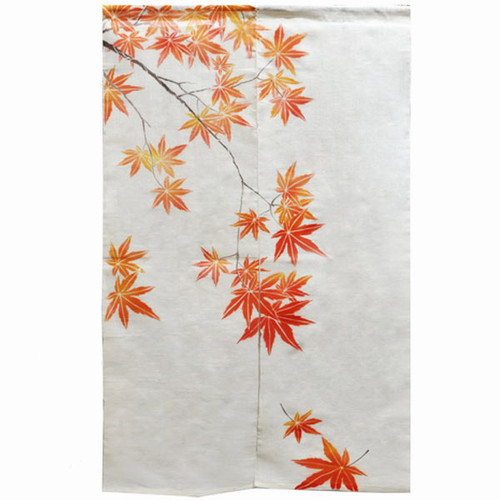 Autumn Maple Linen Noren