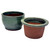 Green self water pot with clay insert