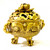 Bronze Gold Lotus Incense Burner