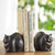 Metal Chubby Cat Bookends