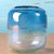 Blue Silver Glass Vase