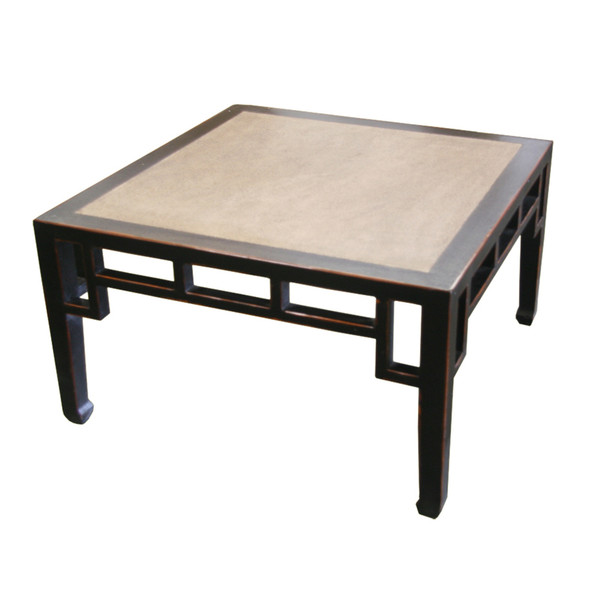 Square Coffee Table Marble 1Blk Distre