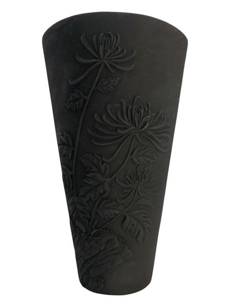 Chrysanthemum Fan Incense Holder with Floral design