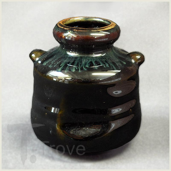 Black Wine Jar Bud Vase