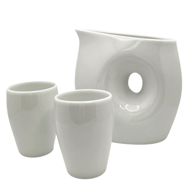 Japanese Modern White Sake Set