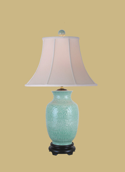 Celadon Vase Lamp B/16SOW 10.5